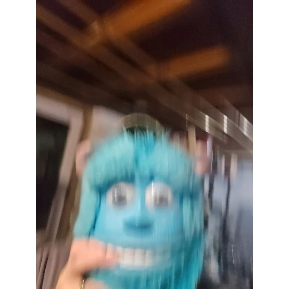 Disney Monsters Inc. Sully Blue Plush Mask Costume Halloween - Picture 3 of 3